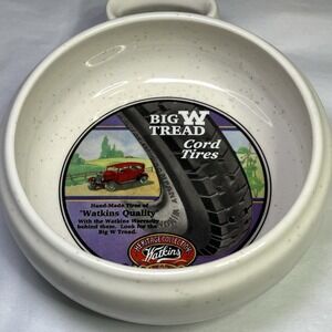 WATKINS Big W Tread Cord Tires Soup Bowl/Mug Collectible 1992 3rd in series of 8